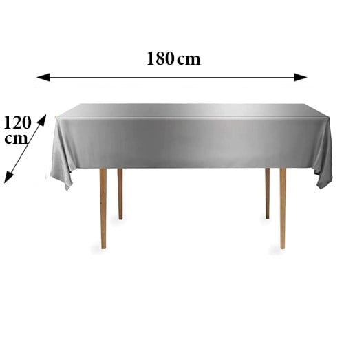 Gümüş Masa Örtüsü 120 x 180 cm