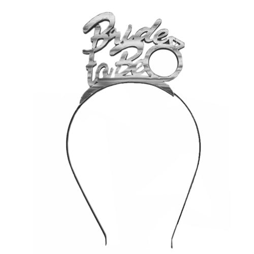 Gümüş Renkli Pleksi Bride To Be Yazılı Taç