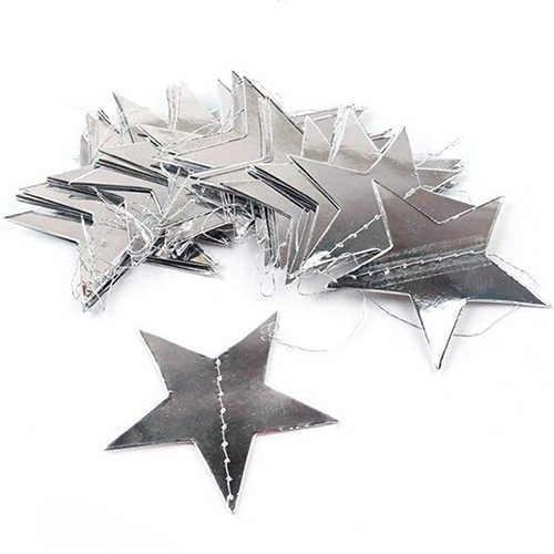 Gümüş Renkli Yıldız Sarkıt Süs 23 Adet