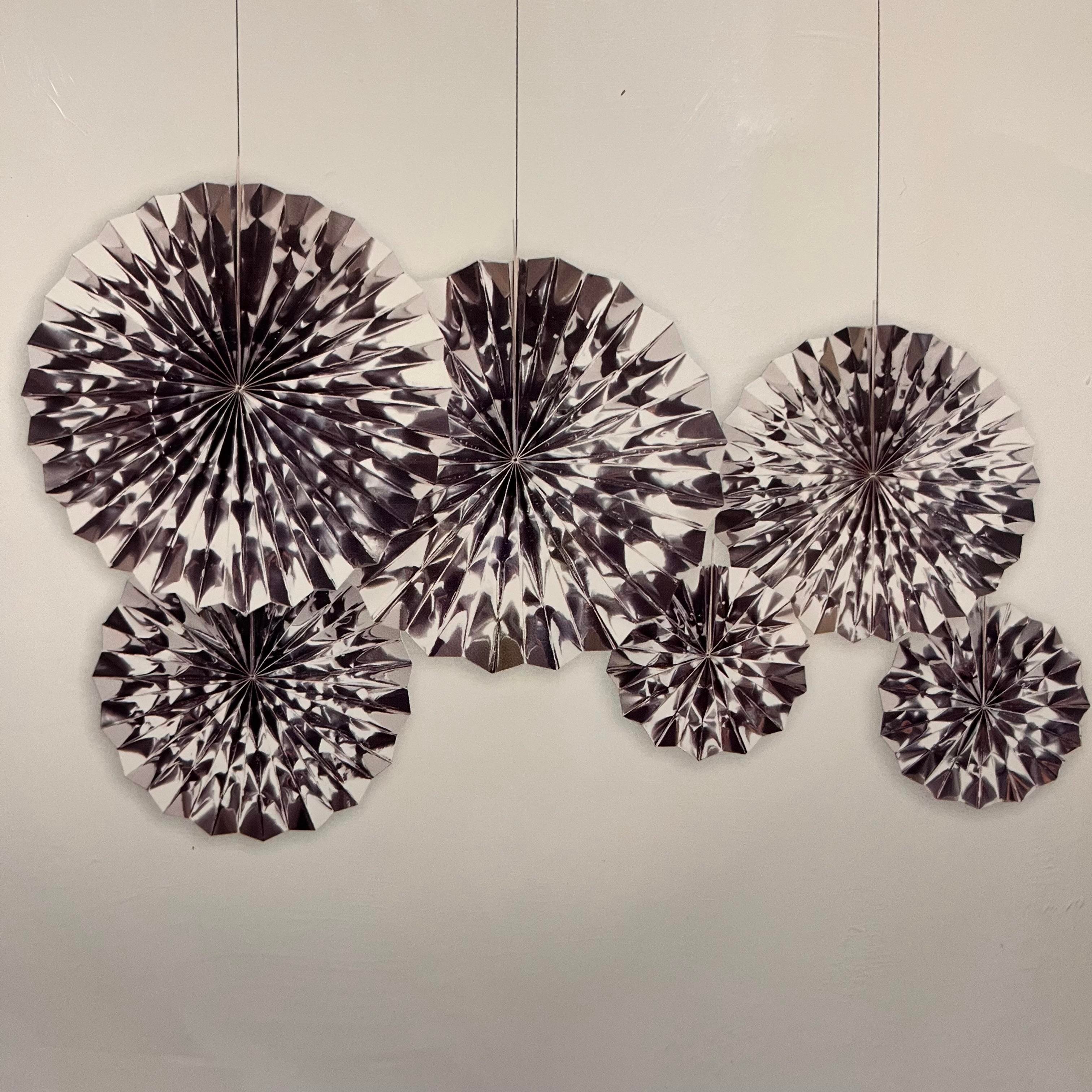 Yelpaze SüsleriGümüş Yelpaze Süs Seti 6 Adet