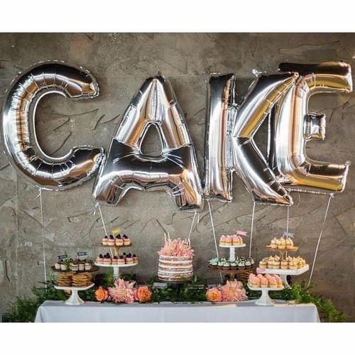 H Harf folyo Balon Gümüş 100 cm