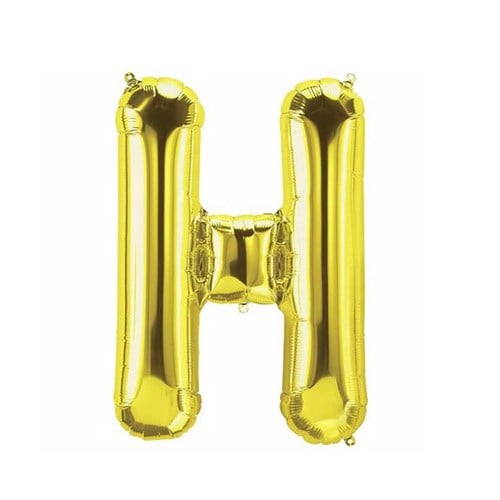 H Harf Folyo Gold Renk Balon Küçük 35 Cm