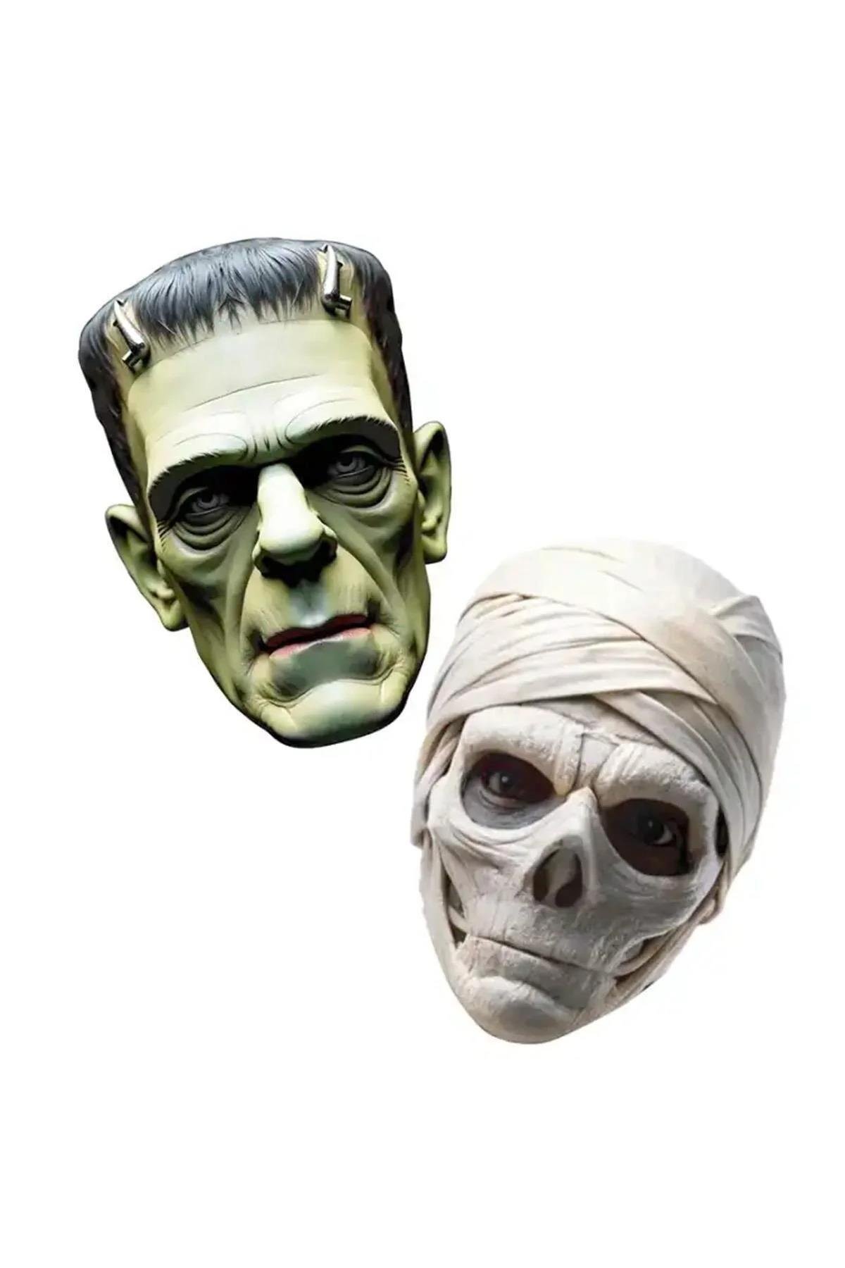 Halloween SüsleriHalloween Karton Maske 2'li (Zombi)