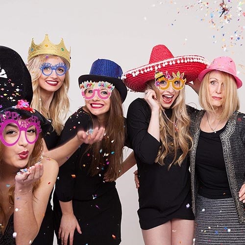 Happy Birthday Yazılı Plastik Gözlük Yeşil