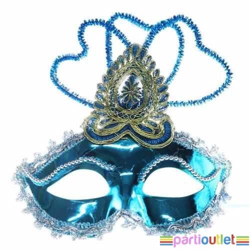 Işıklı Lüks Parti Maskesi Mavi