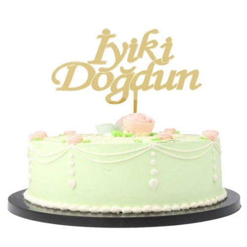 İyi ki Doğdun Pleksi Yazı Gold Renk