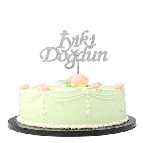 İyi ki Doğdun Pleksi Yazı Gümüş Renk