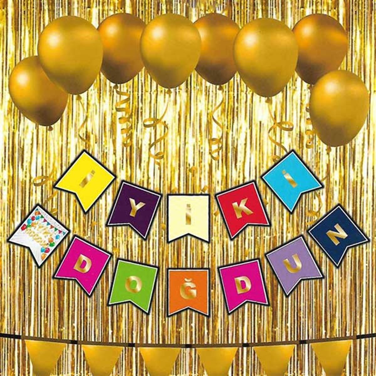 İyi ki Doğdun Renkli Karton Yazı