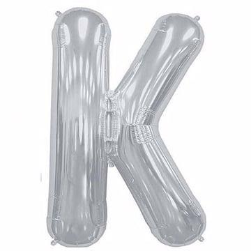 Gümüş Renk 76 cm K Harf Folyo Balon Gümüş 76 cm