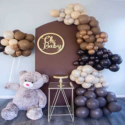 Kahve Rengi Pastel Balon 20 Adet