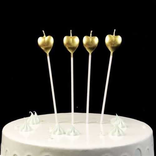 Kalp Mum Gold 4 Adet