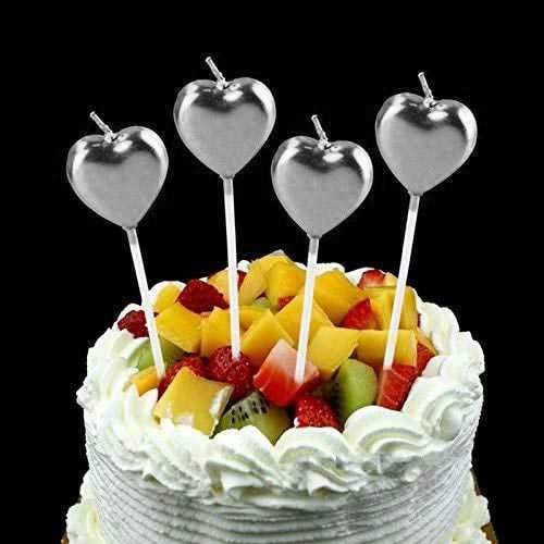 Kalp Mum Gümüş 4 Adet