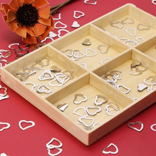 Kalpli Masa Konfetisi Gümüş