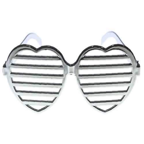 Kalpli Plastik Parti Gözlük Gümüş