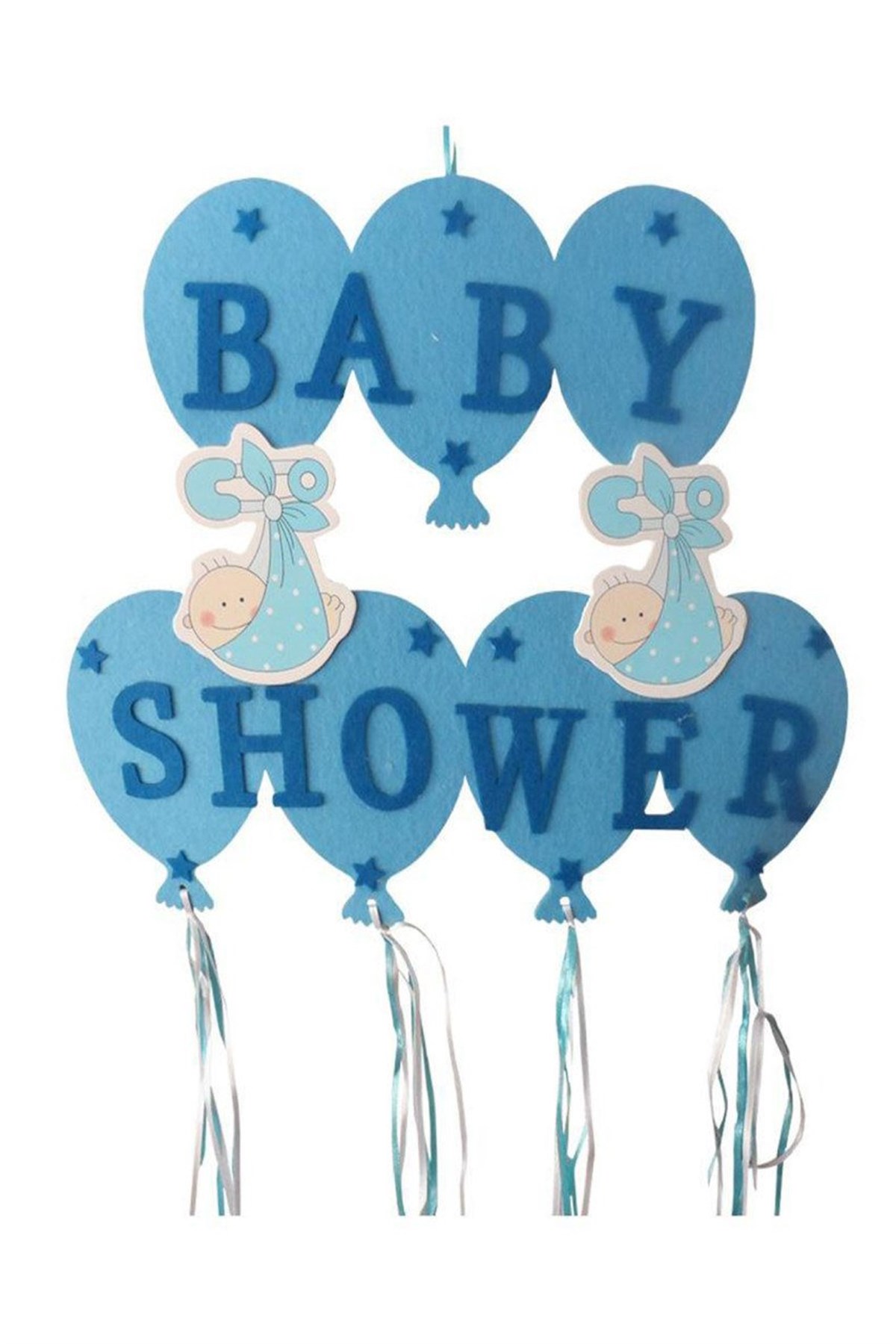 Kapı Süsü Keçe Baby Shower Mavi Renk