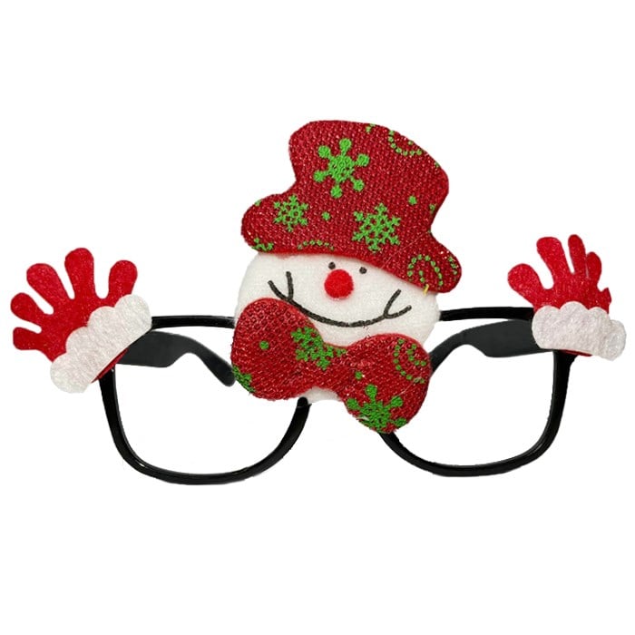 Kardan Adam Figürlü Siyah Parti Gözlük