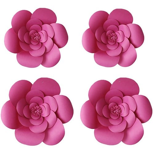 Karışık Renk 3 Boyutlu Dekoratif Kağıt Çiçek 22 Parça