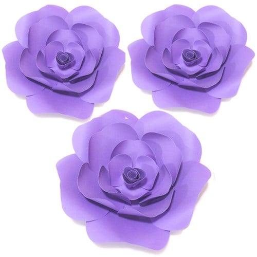 Karışık Renk 3 Boyutlu Dekoratif Kağıt Çiçek 22 Parça