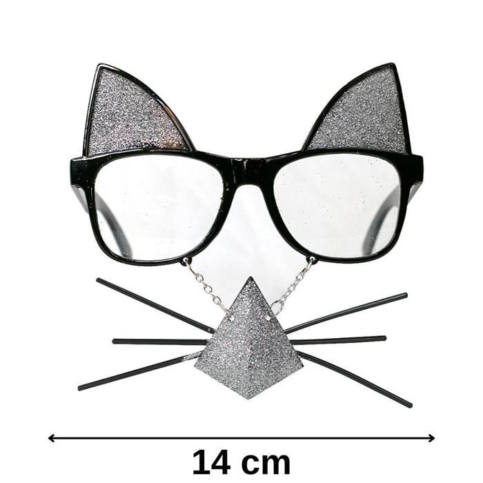 Kedi Figürlü Parti Gözlüğü