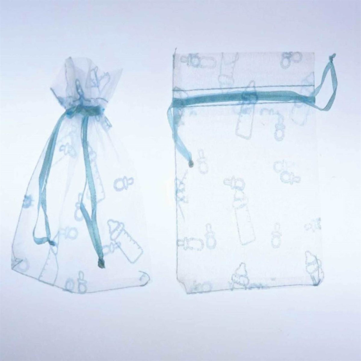 Kese Tül Biberon Mavi Renk 10 Adet