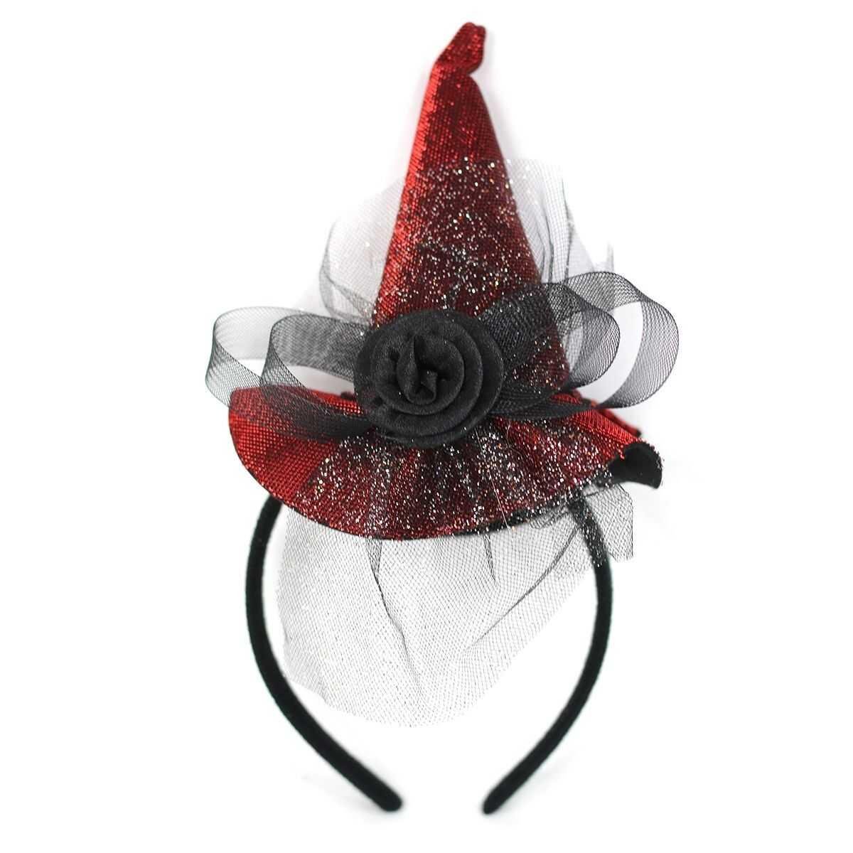 Kırmızı Cadı Şapkası Figürlü Taç