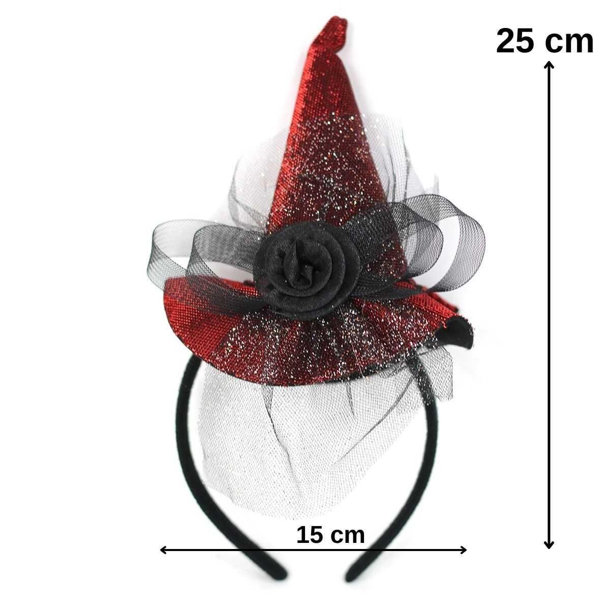 Kırmızı Cadı Şapkası Figürlü Taç