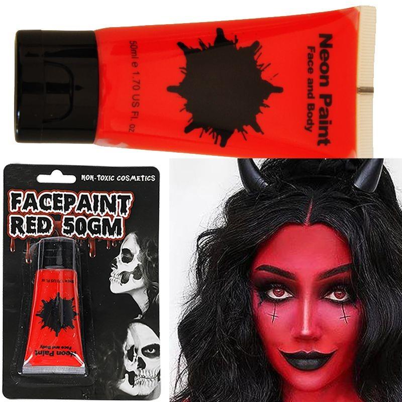 Halloween SüsleriKırmızı Glow Yüz Boyası