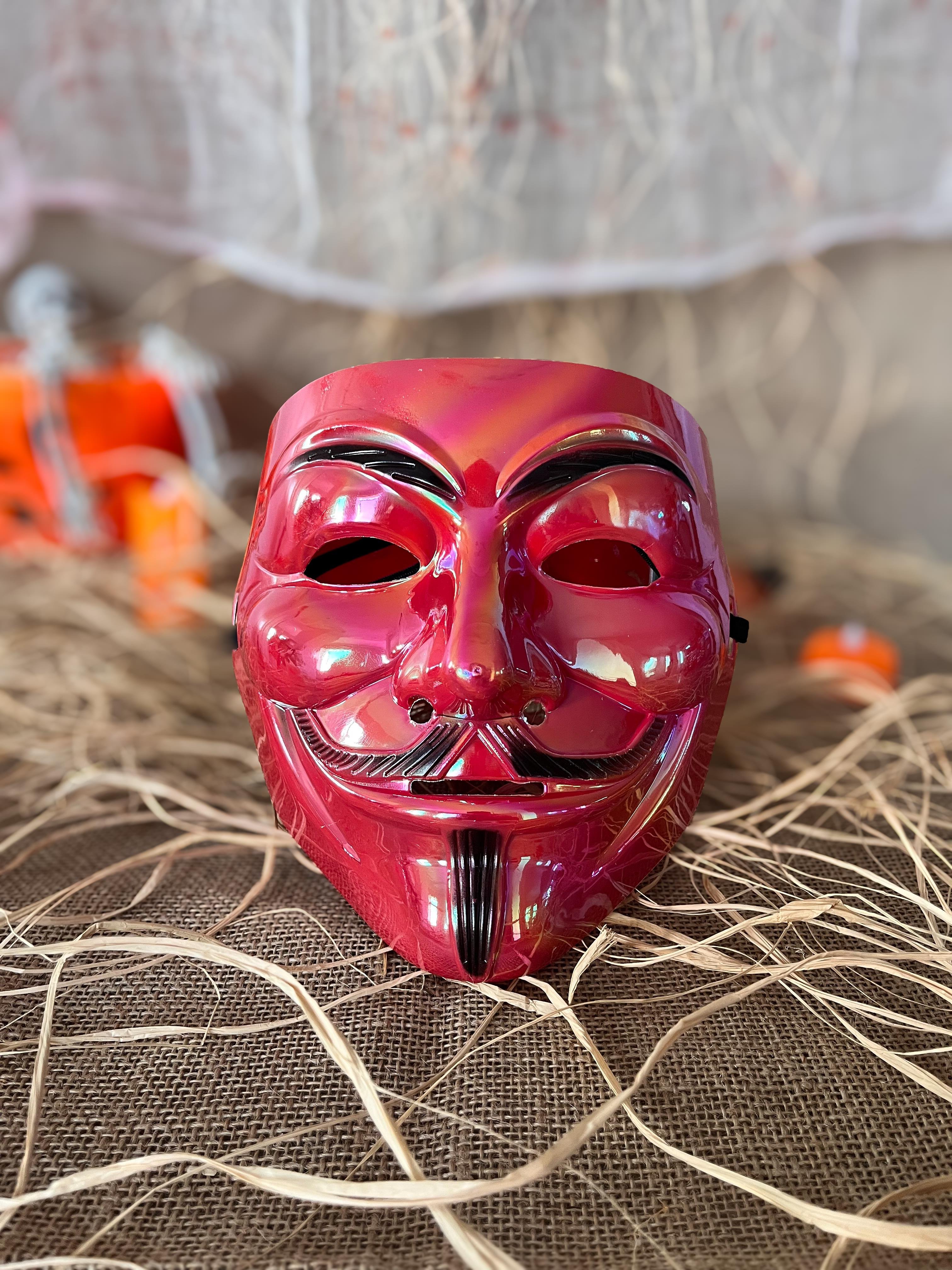 Şapka Taç MaskeKırmızı Vandetta Maske