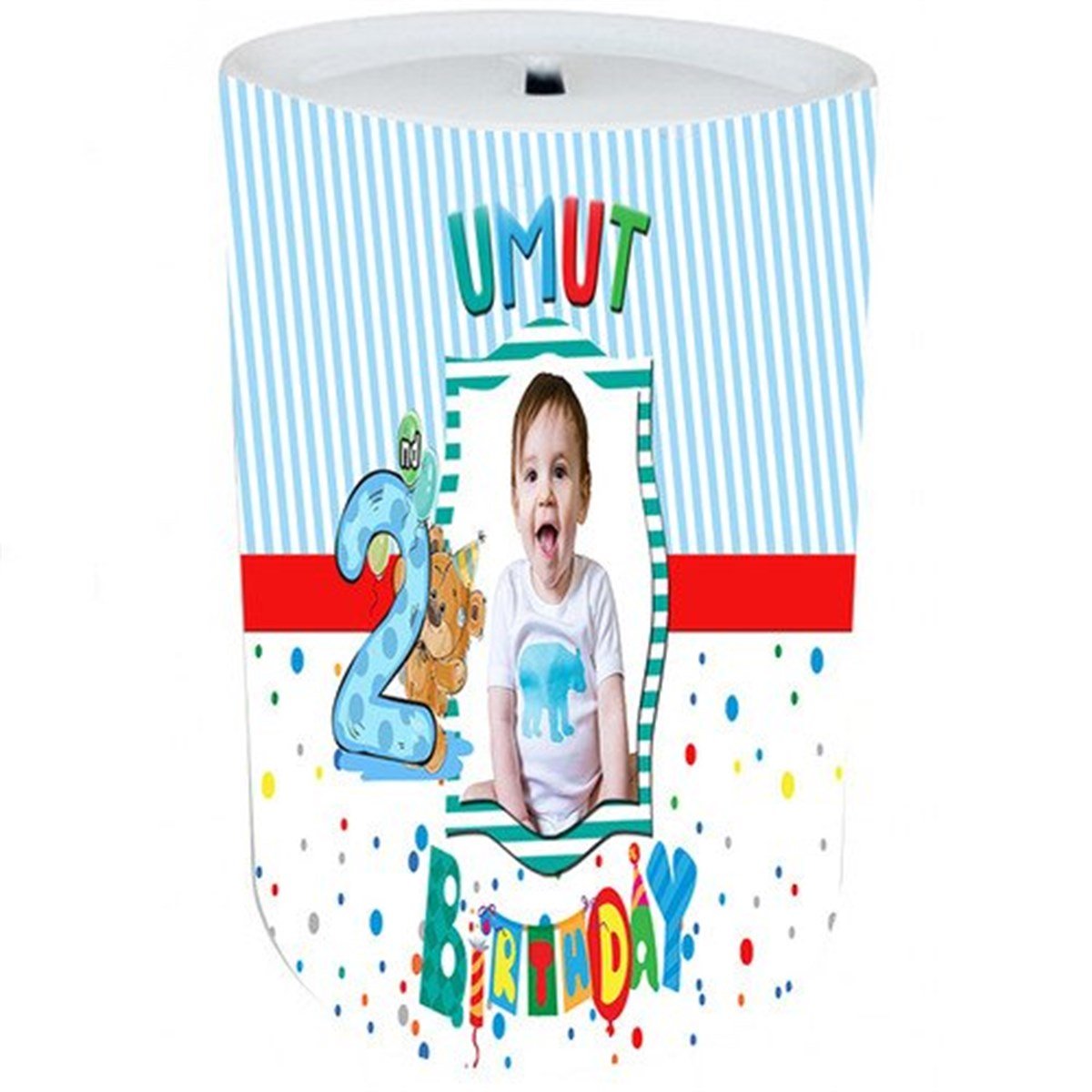 Kişiye Özel 2 Yaş Erkek Kumbara 8 Adet