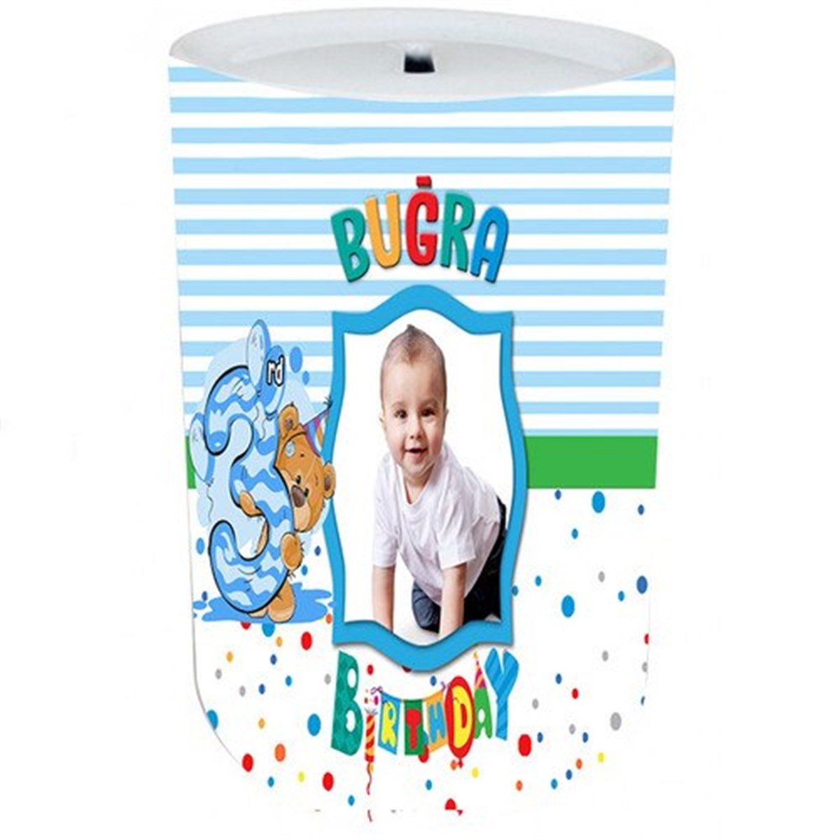 Kişiye Özel 3 Yaş Erkek Kumbara 8 Adet