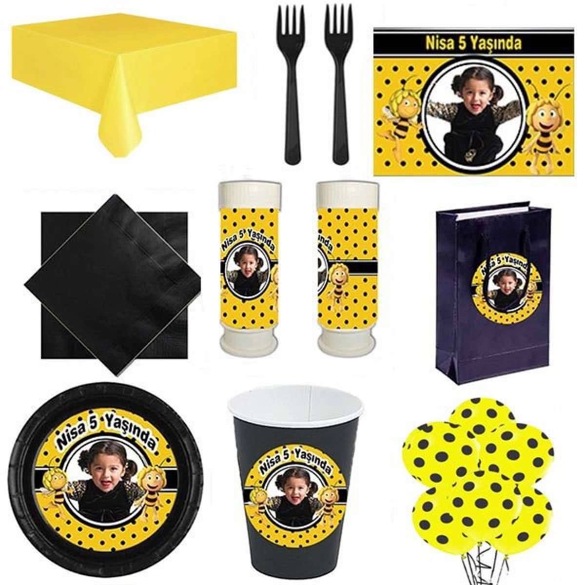 Kişiye Özel Arı Maya 8 Kişilik Parti Seti