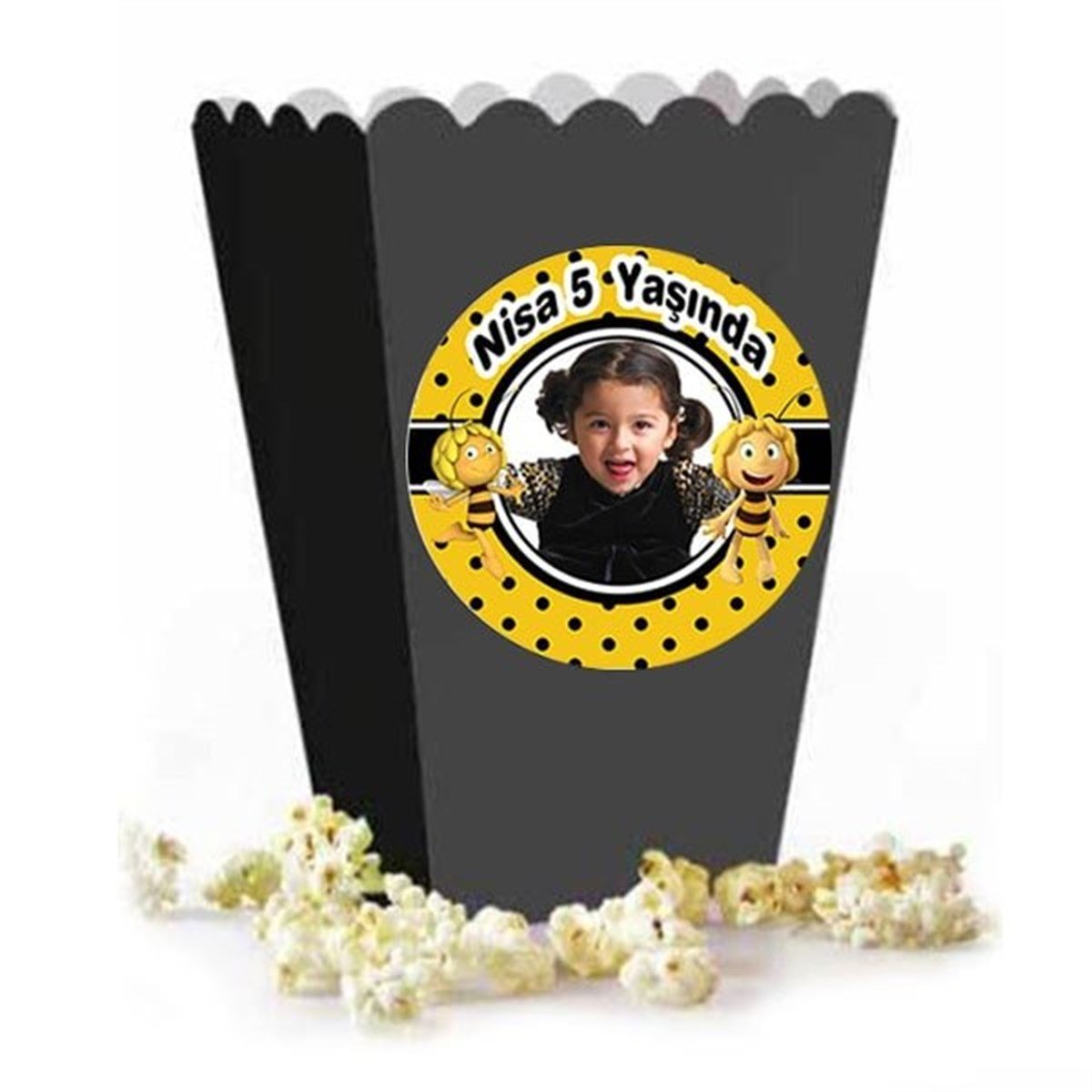 Kişiye Özel Arı Maya Popcorn Kutusu 8 Adet