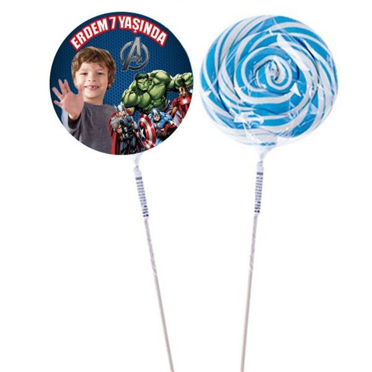 Kişiye Özel Avengers Sosyete Şekeri 10 Adet