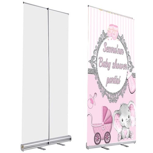 Kişiye Özel Baby Shower Kız Roll Up Afiş