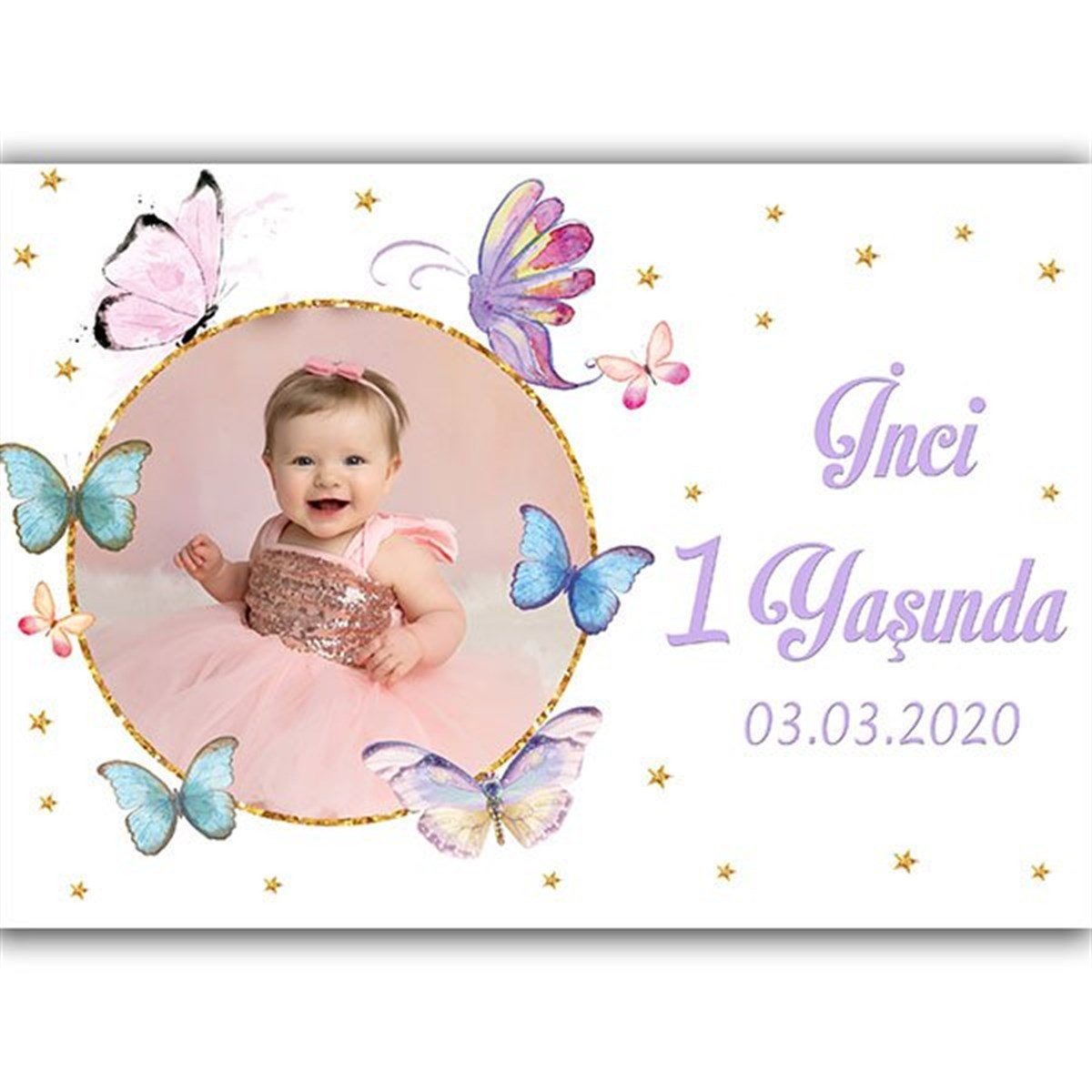 Kişiye Özel Büyülü Kelebek Afiş