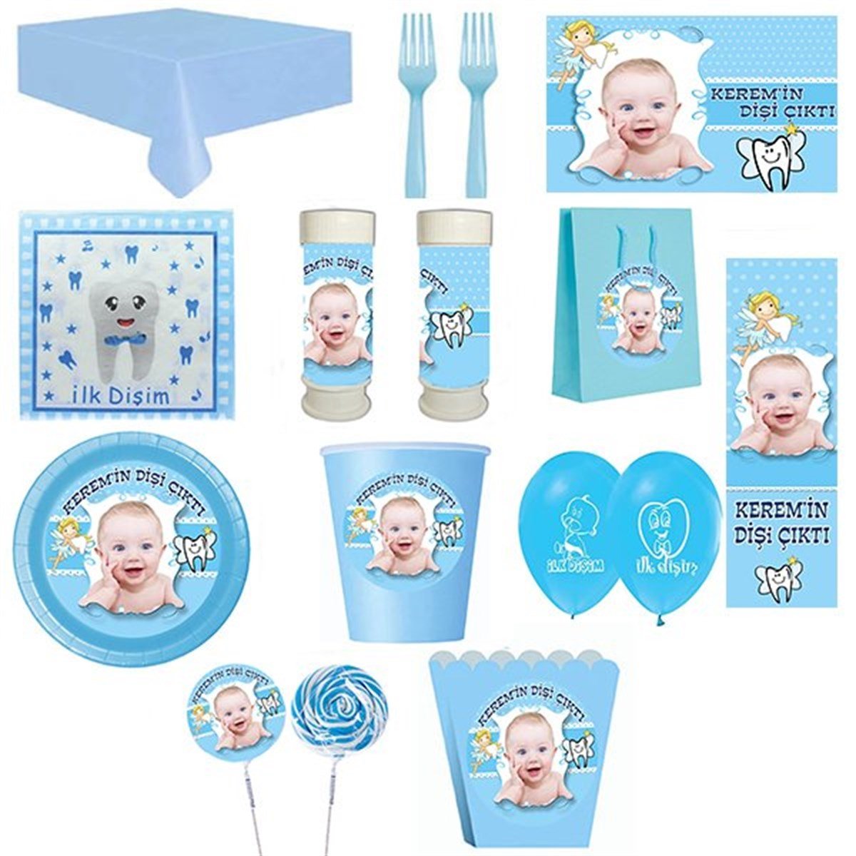 Kişiye Özel Diş Buğdayı Erkek 16 Kişilik Parti Seti