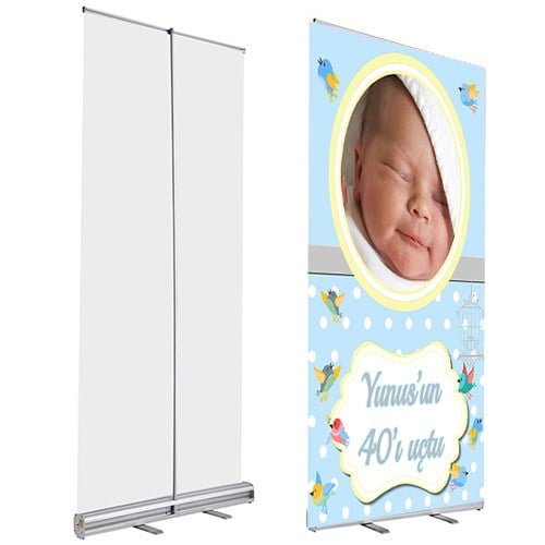 Kişiye Özel Erkek 40 Uçurma Roll Up Afiş