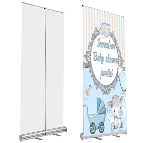 Kişiye Özel Erkek Baby Shower Roll Up Afiş