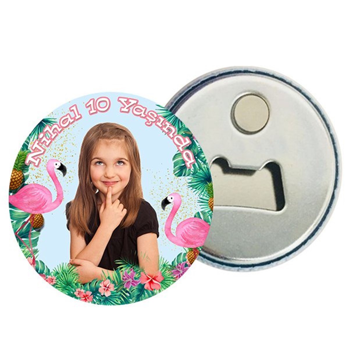 Kişiye Özel Flamingo Magnet Açacak 15 Adet