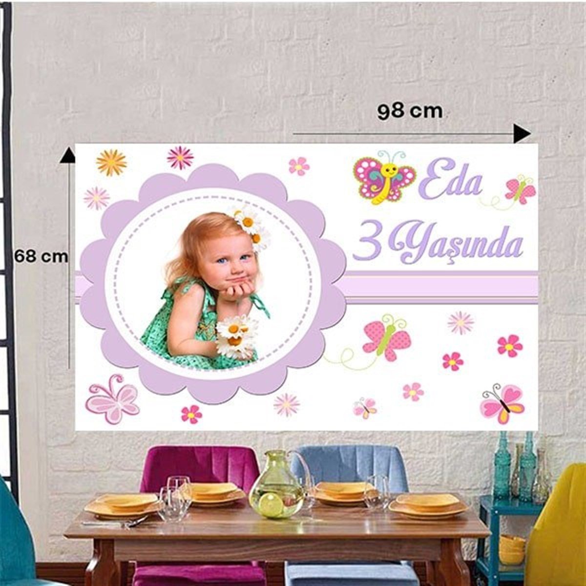 Kişiye Özel Kelebek Duvar Panosu