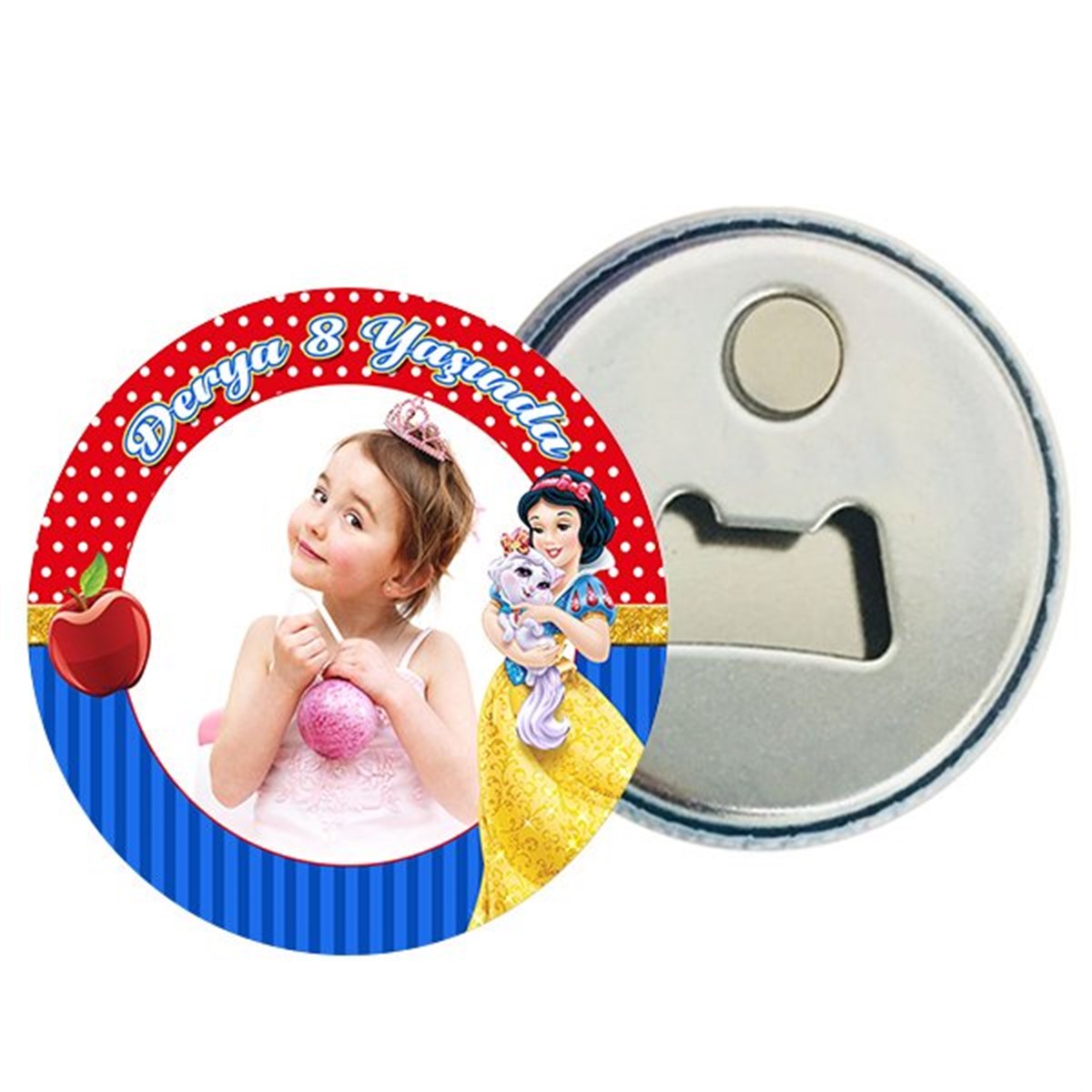 Kişiye Özel Pamuk Prenses Magnet Açacak 15 Adet