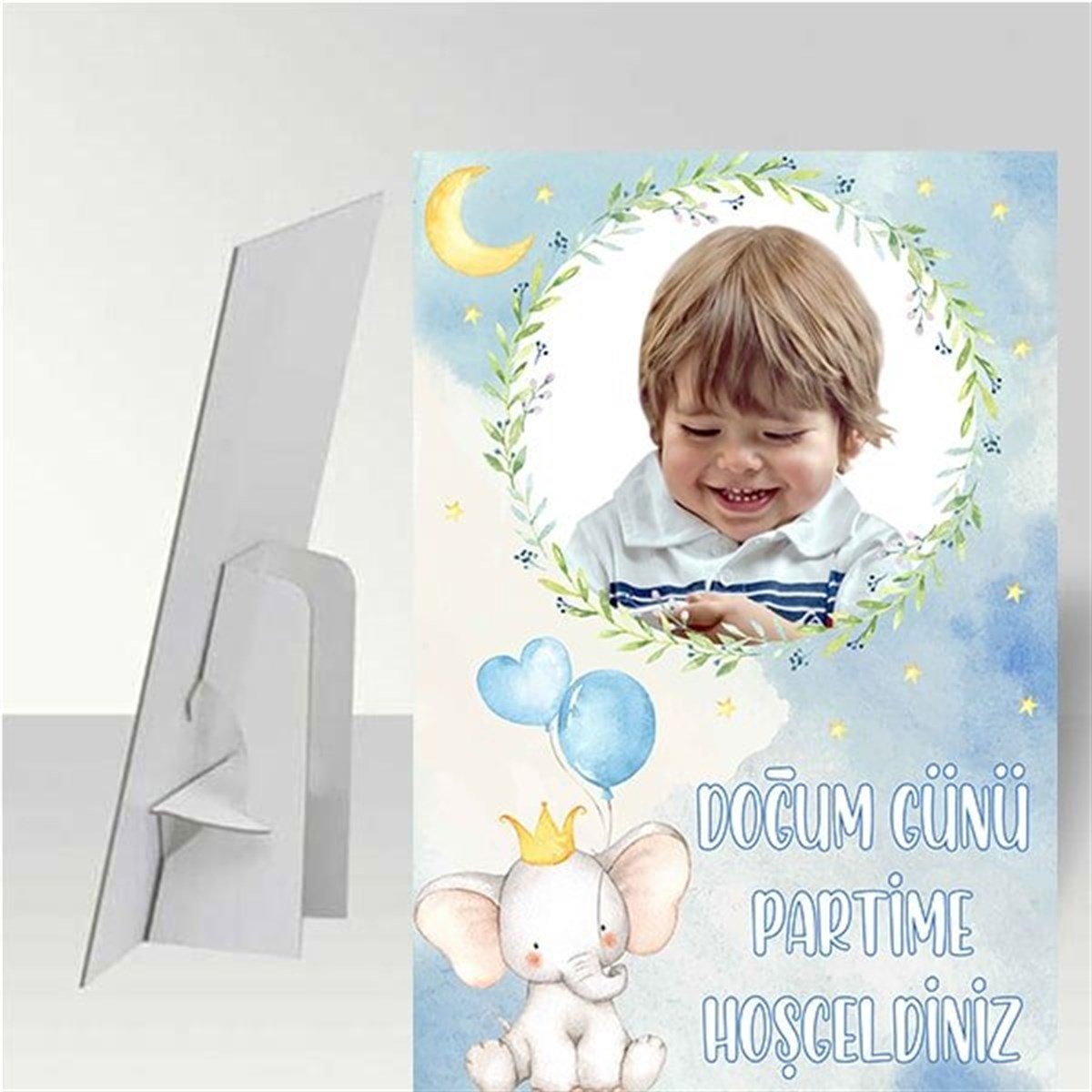 Kişiye Özel Sevimli Fil Ayaklı Pano