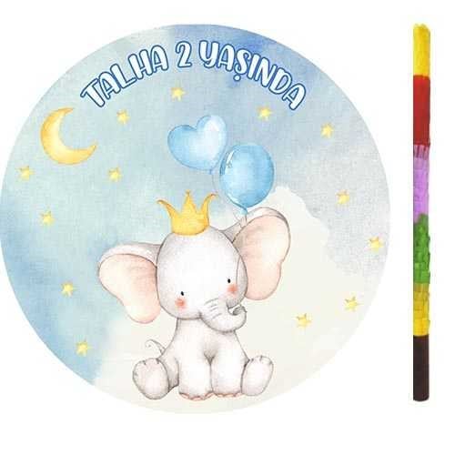 Kişiye Özel Sevimli Fil Pinyata