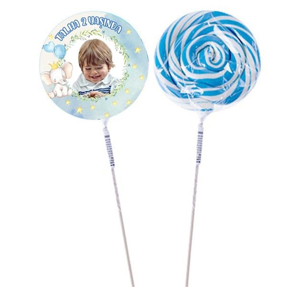 Kişiye Özel Sevimli Fil Sosyete Şekeri 10 Adet