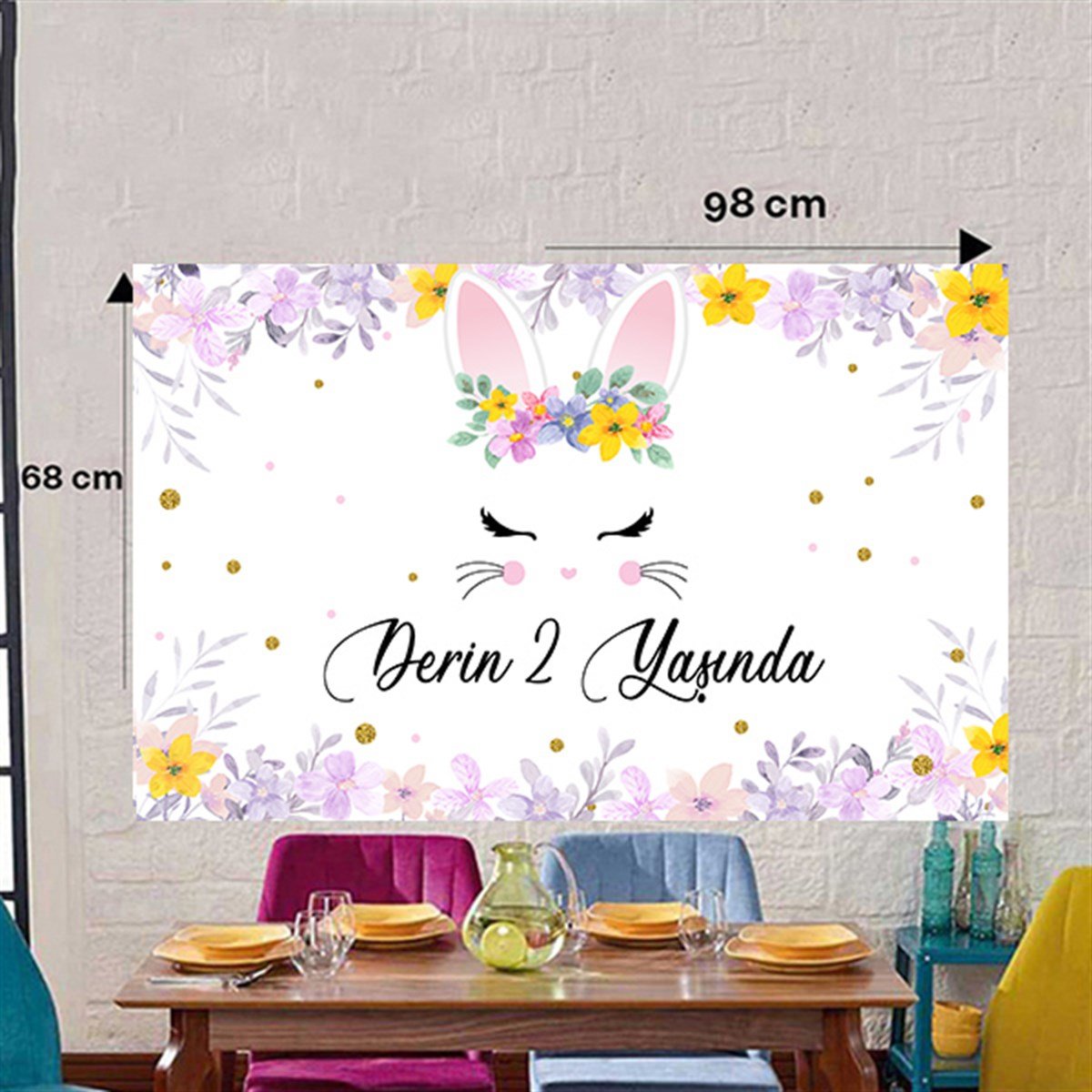 Kişiye Özel Tavşan Duvar Panosu