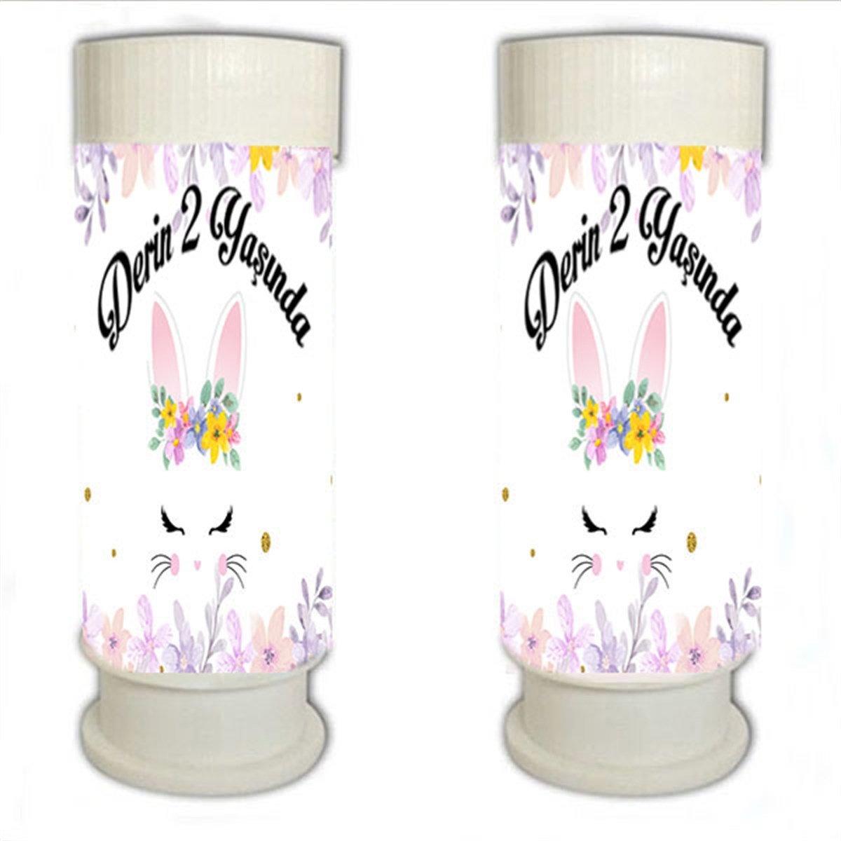 Kişiye Özel Tavşan Köpük Baloncuk 8 Adet