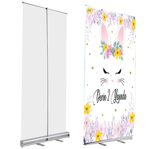 Kişiye Özel Tavşan Temalı Roll Up Afiş