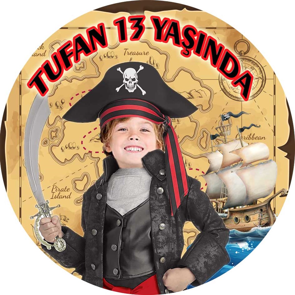 Korsan Kişiye Özel Sticker 24 Adet