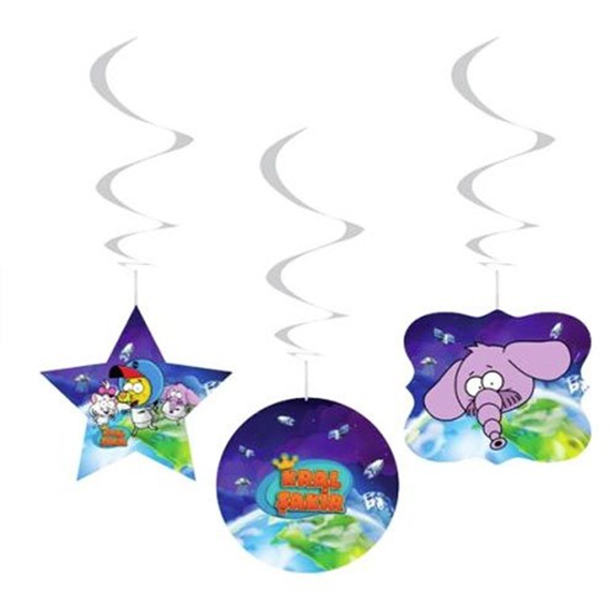 Kral Şakir Uzayda Asma Süs 6 Adet