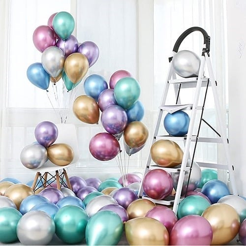 Krom Balon Karışık Renkli 50 Adet